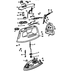 Replacement Parts Diagram and Parts List for F275S  Black and Decker Iron